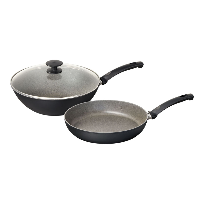 3-Piece Frying Set with 28-cm Frypan and 30-cm Wok R3974